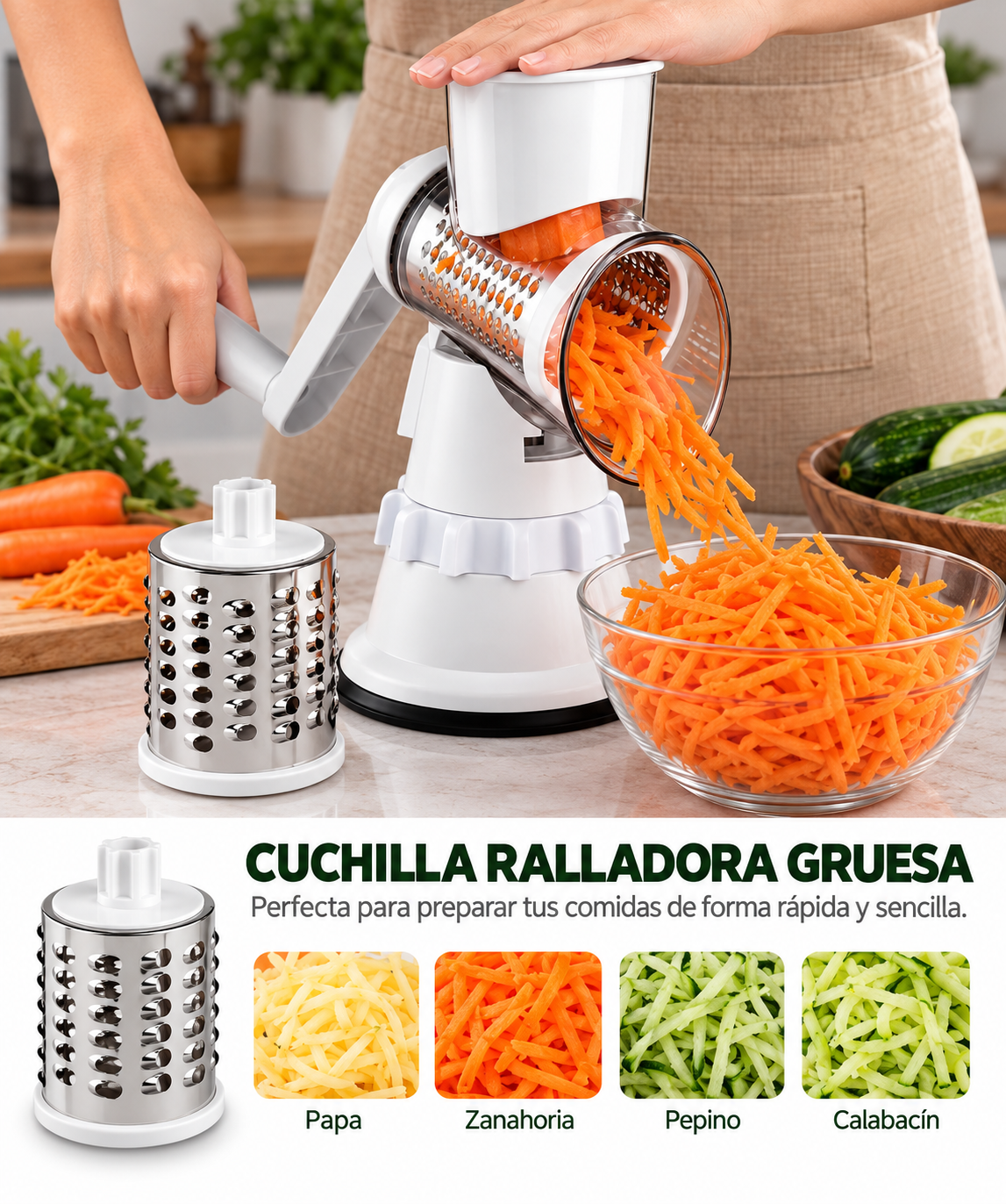 Rallador Multifunción 3 en 1