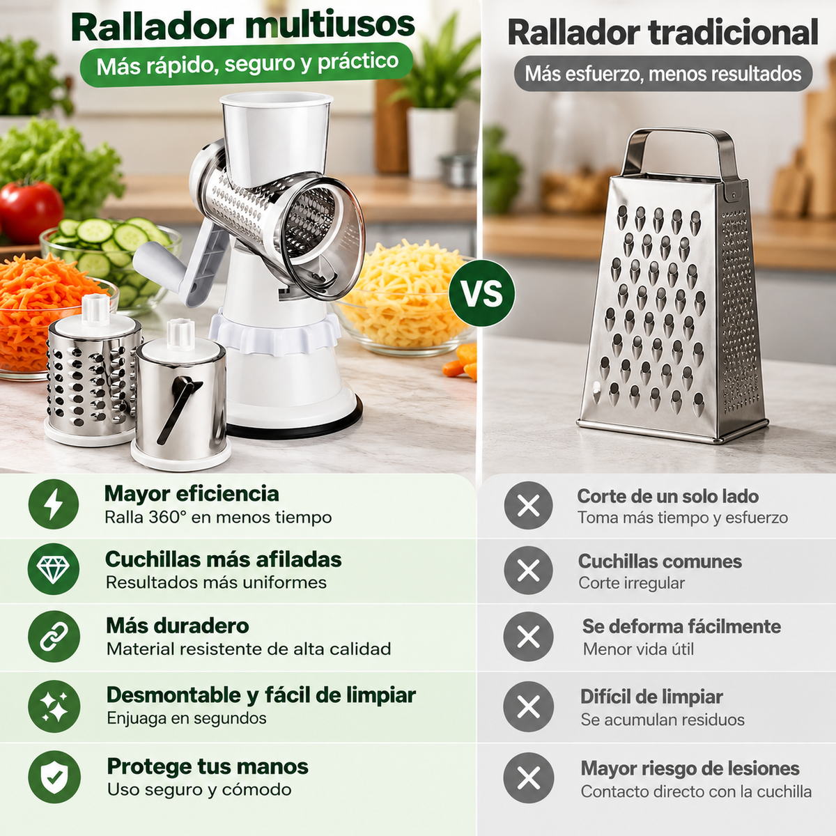 Rallador Multifunción 3 en 1