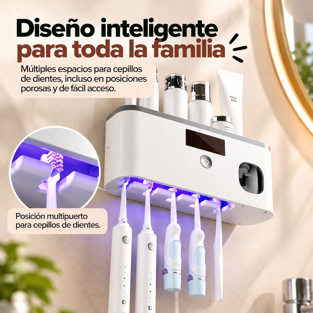 Esterilizador de Cepillos UV 3 en 1