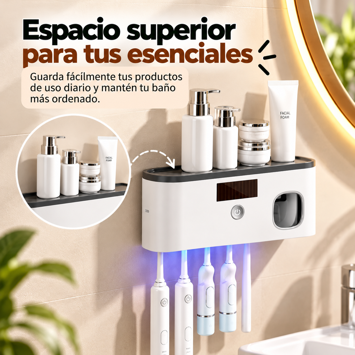 Esterilizador de Cepillos UV 3 en 1