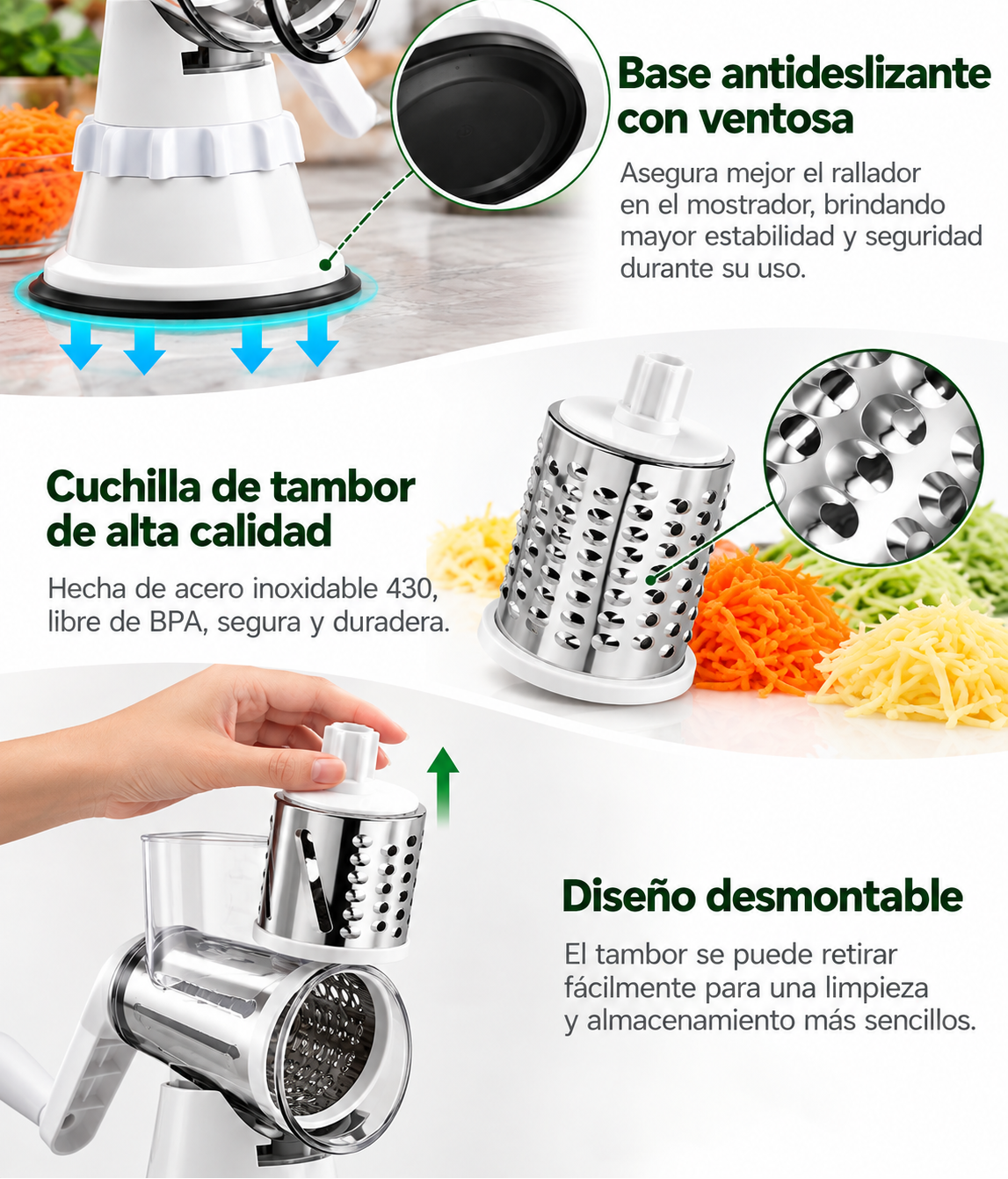 Rallador Multifunción 3 en 1